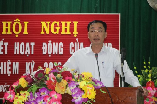 3 . đồng chí Hoàng Hải Thanh TVHU- Bí thư Đảng ủy thị trấn Bút Sơn phát biểu tại buổi lễ.jpg