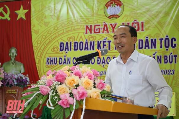Phó Chủ tịch Thường trực HĐND tỉnh Lê Tiến Lam dự Ngày hội Đại đoàn kết toàn dân tộc với Nhân dân tổ dân phố Đạo Sơn