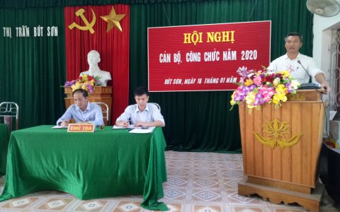 Công đoàn thị trấn Bút Sơn tổ chức hội nghị cán bộ, công chức năm 2020.